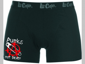 Punks not Dead čierne trenírky BOXER s tlačeným logom, top kvalita 95%bavlna 5%elastan